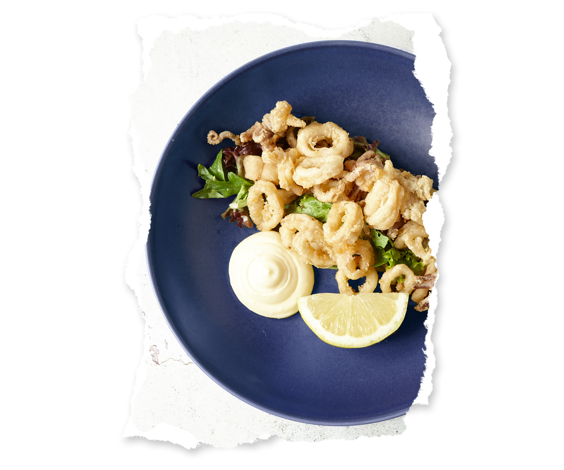 Plate of crispy calamari